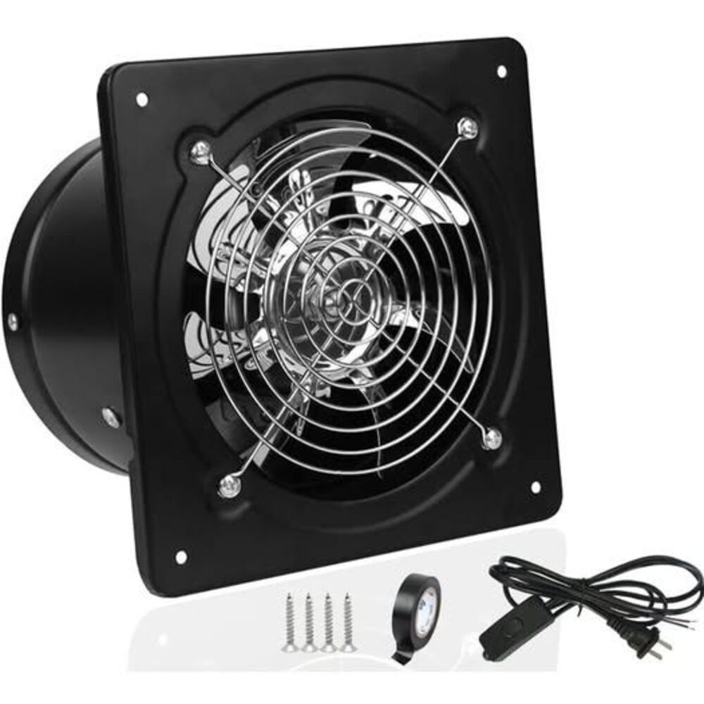 4 inch Exhaust Fan Metal Iron Ventilation Extractor, Silence with Anti-backfl...